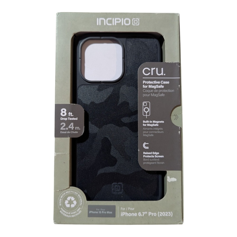 H8. Incipio - cru. Magsafe Case with for Apple iPhone 15 Pro - Navy Camo